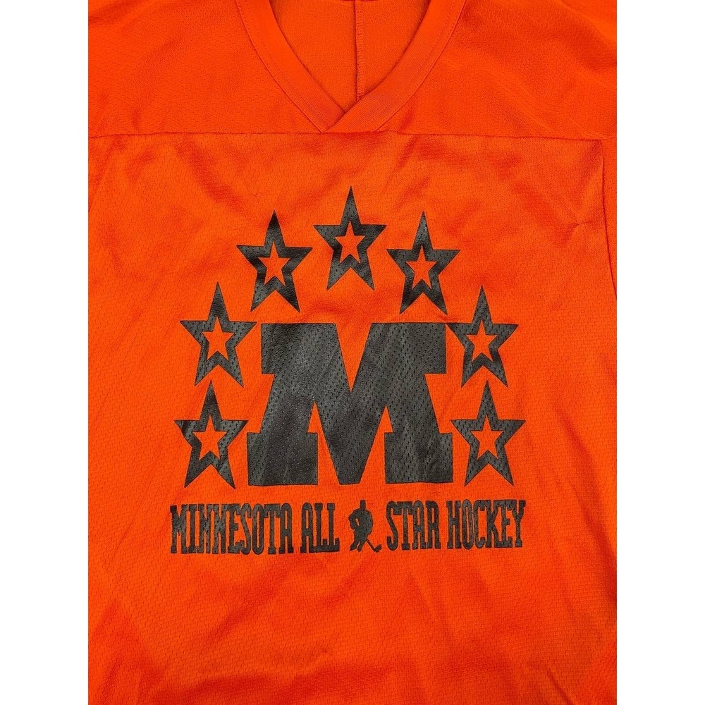 CCM Minnesotta All Star Hockey Jersey Adult Size Small Orange Number 48 - Picture 3 of 11